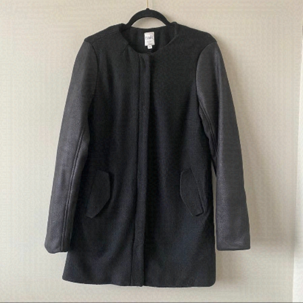 Nwot- Twik-wool Blend Two Tone Suede Sleeve Coat